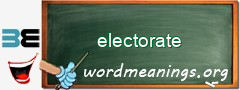 WordMeaning blackboard for electorate
